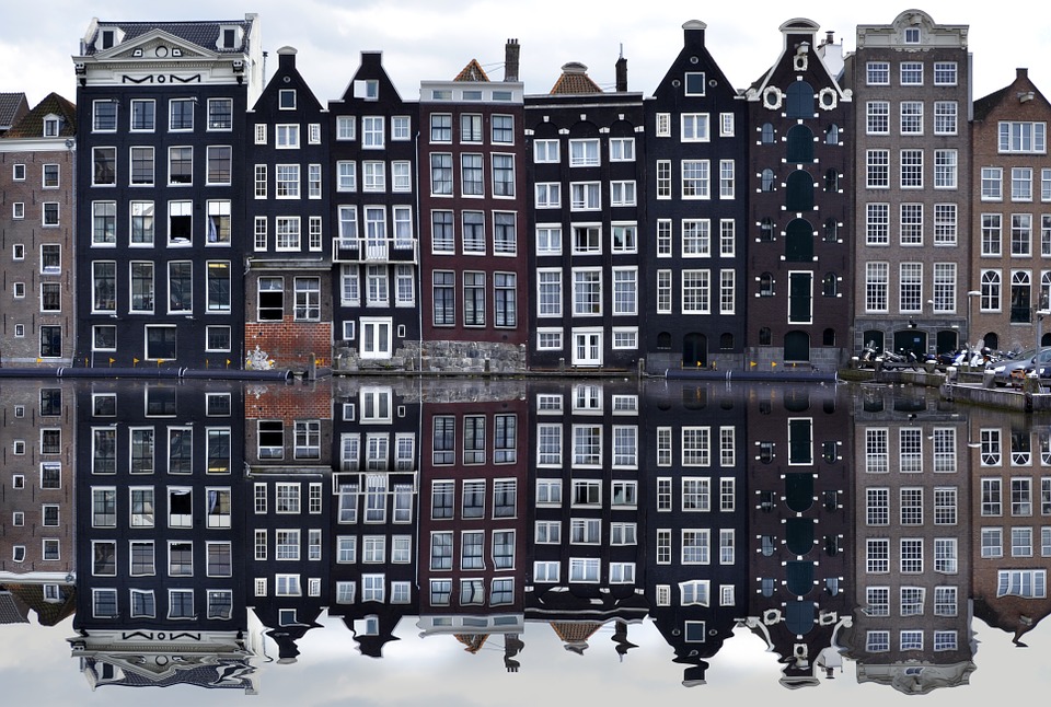 Amsterdam architecture - houses on canals