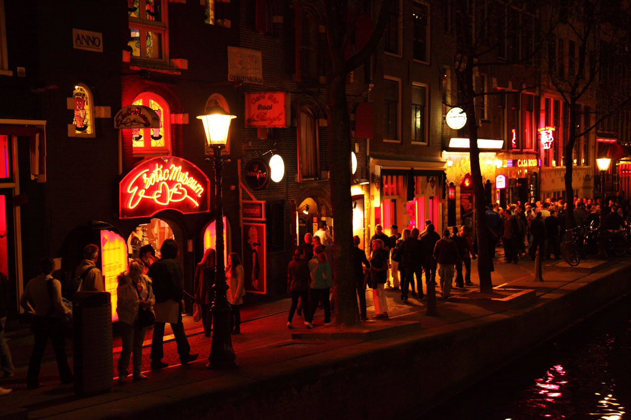 Red light district in Amsterdam, Netherlands