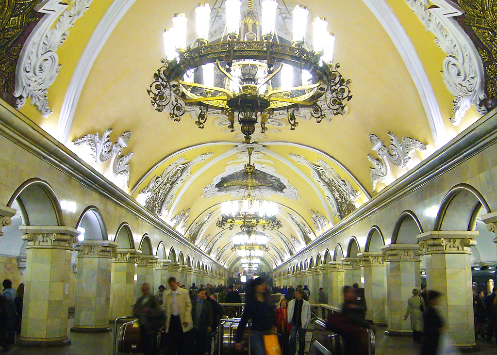 Metro interior, Moscow, Russia