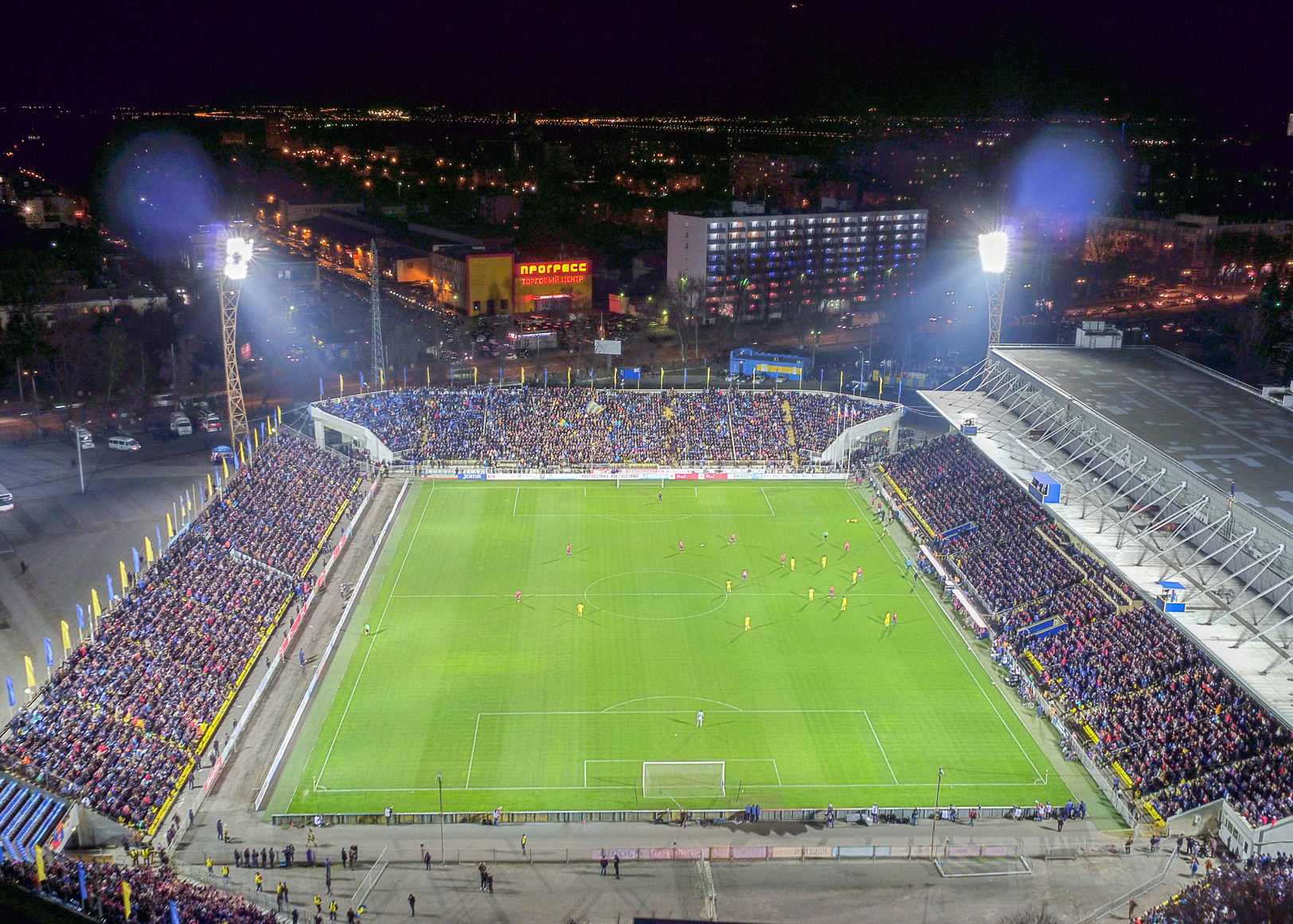 Rostov Arena Stadium, night, match